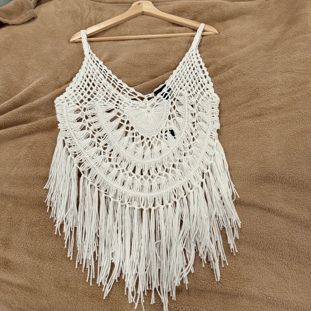 Daytrip White Crotchet Top NWT